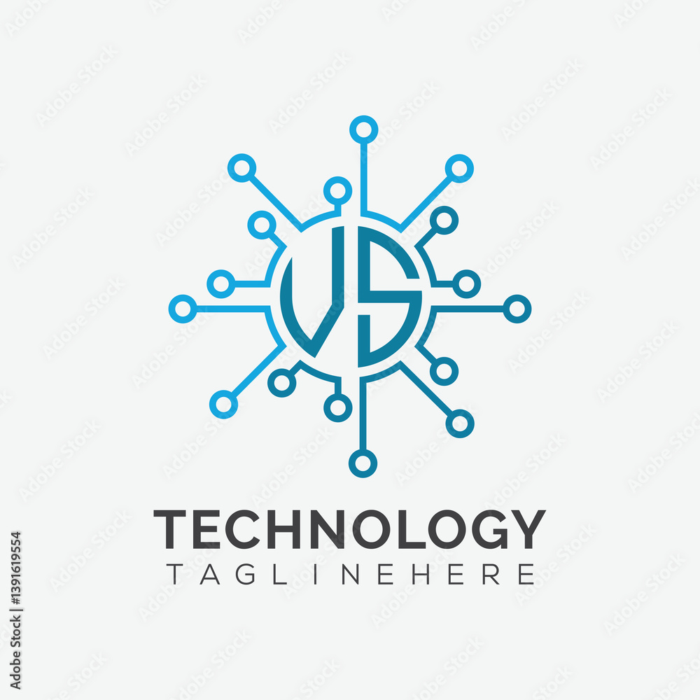 initial monogram for technology logo with circle style design initial monogram for technology logo with circle style design