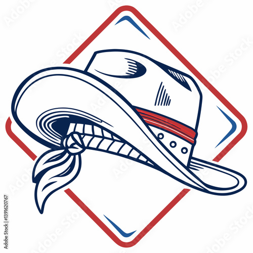 Stylish cowboy hat vector design perfect for western-themed signs, apparel, logos, and digital crafts