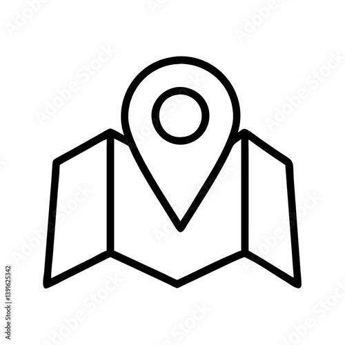 Find location on map with gps navigation and travel destination point for route planning and direction