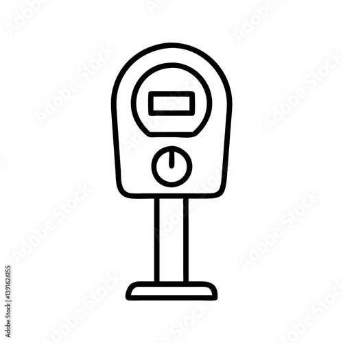 Parking meter icon vector illustration for parking payment system design and parking management concept use 100