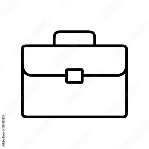 Business briefcase icon vector illustration for portfolio document case and work bag outline symbol 100