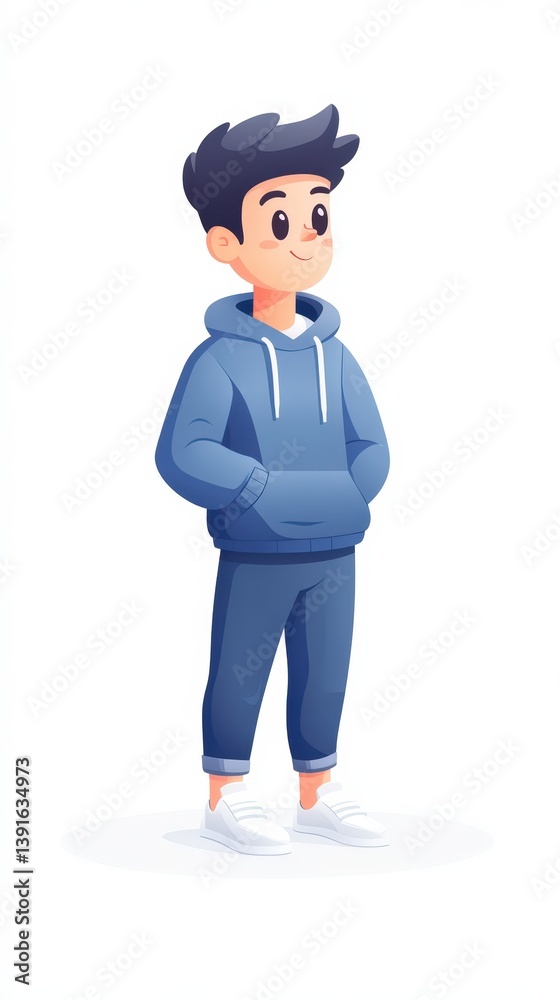 Boy in casual clothing Boy in casual clothing