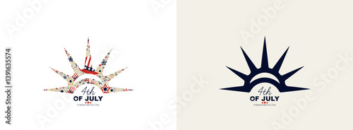 4th of July card set.