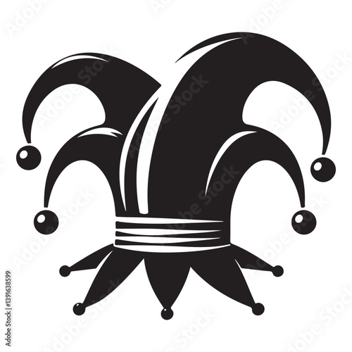 Jester Hat Silhouette an icon of comedy and medieval entertainment