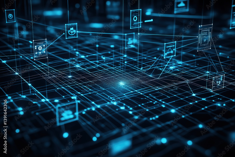 Obraz premium A connecting social background featuring elements of communication and networking.