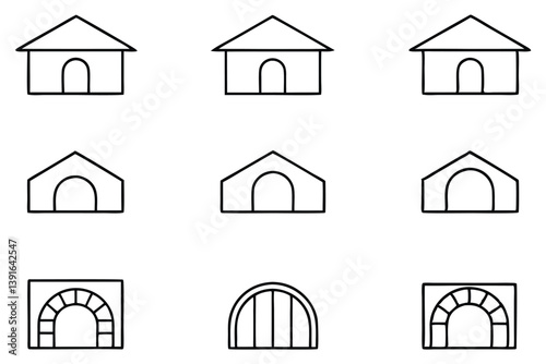 Loggia Line Art Detailed Sketch for Beautiful Architectural Artwork  