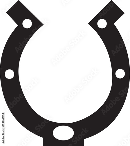horseshoe vector isolated on white background