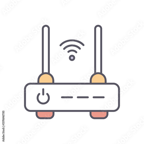 ROUTER vector icon stock illustration