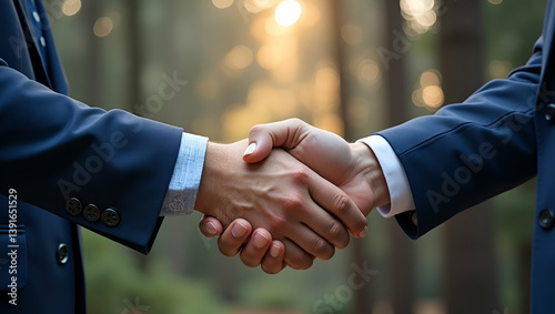 Exploring Strategic Alliances: Artful Imagery of Multilateral Negotiations, Formal Treaties, and Collaborative Partnerships in Global Order - Photo Stock Concept photo
