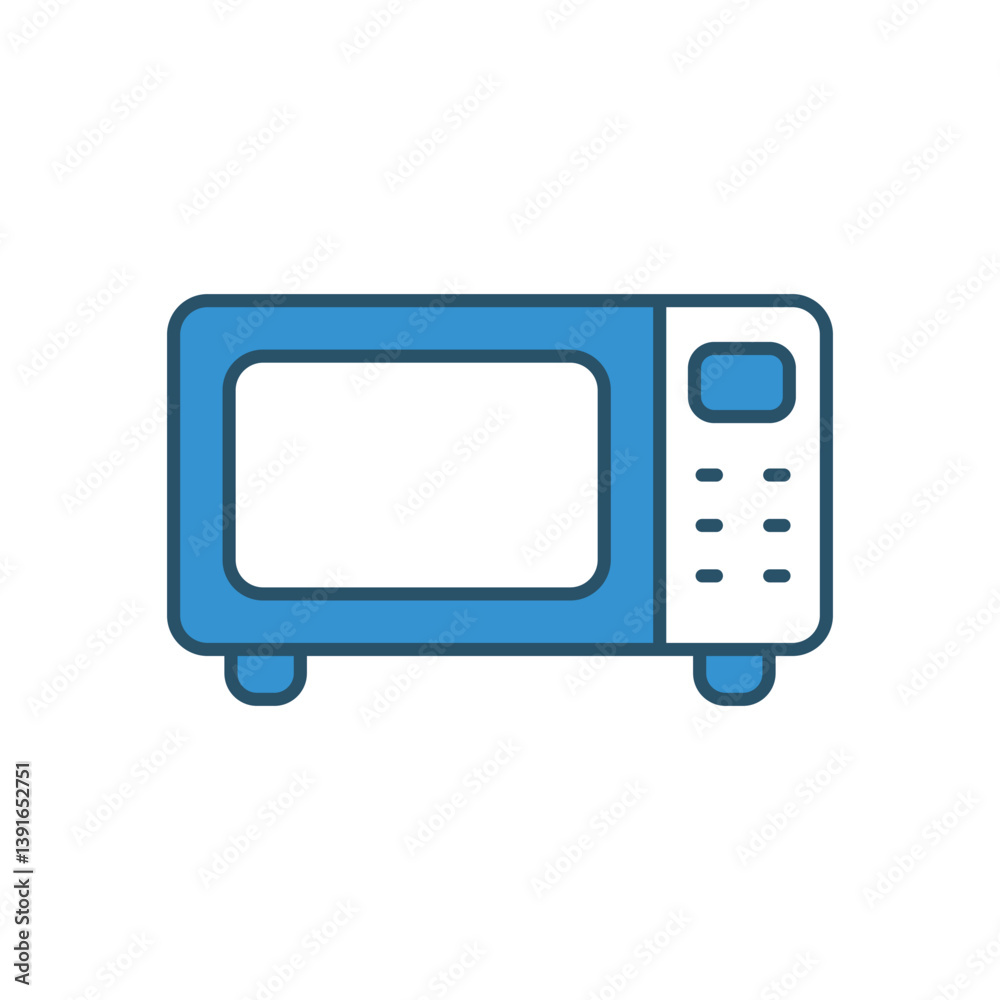 MICROWAVE  vector icon stock illustration