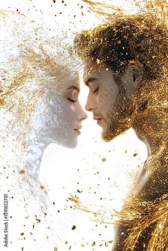 A beautiful digital artwork of couple ai generated