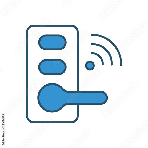 DOOR LOCK vector icon stock illustration