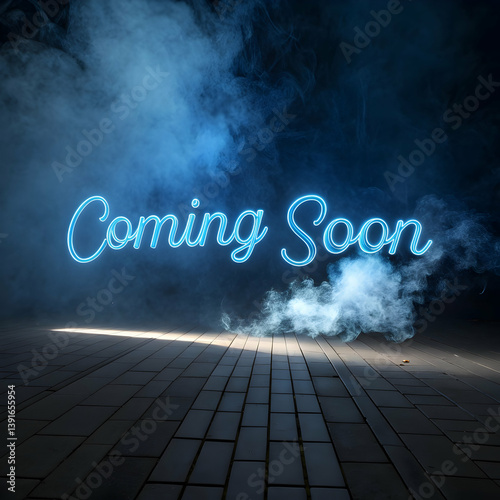 Coming Soon: Announcement Background Image on transparent background