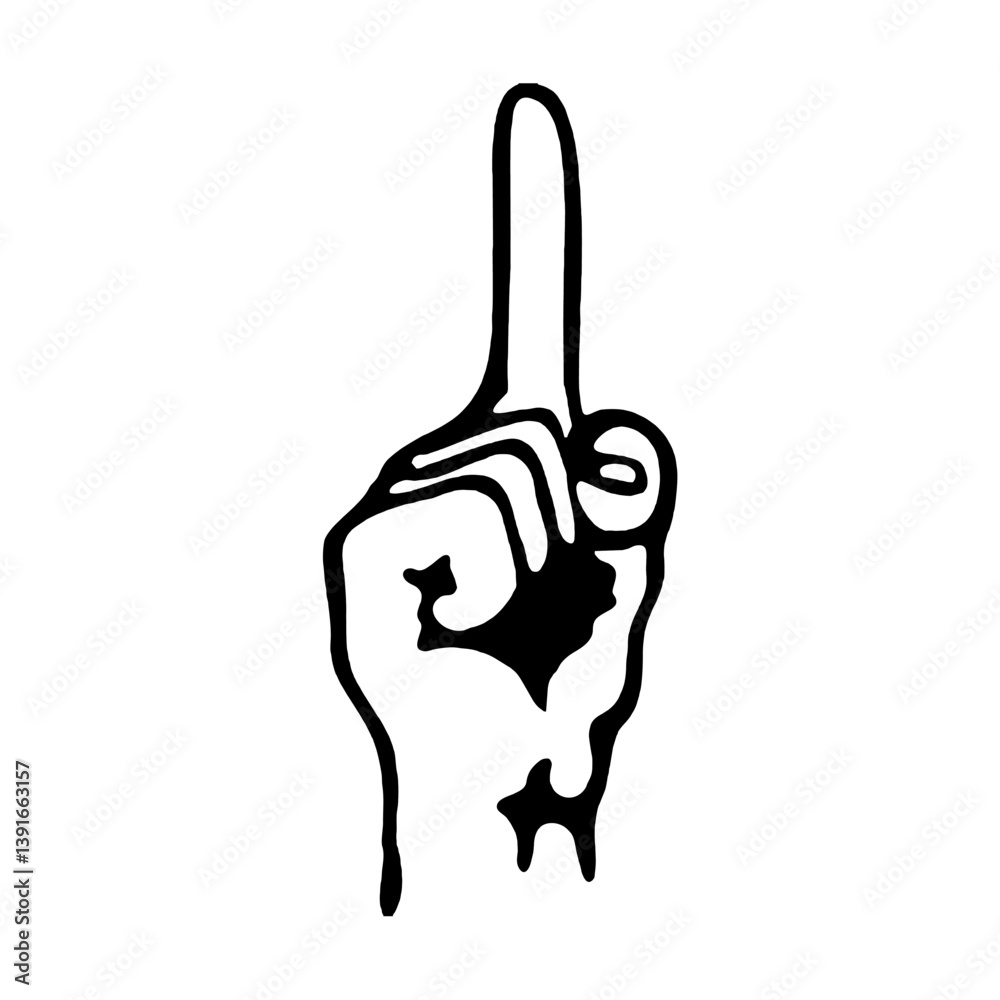 Obraz premium one finger pose