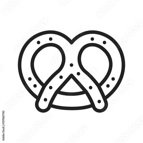 Pretzel icon vector image. Suitable for mobile apps, web apps and print media.