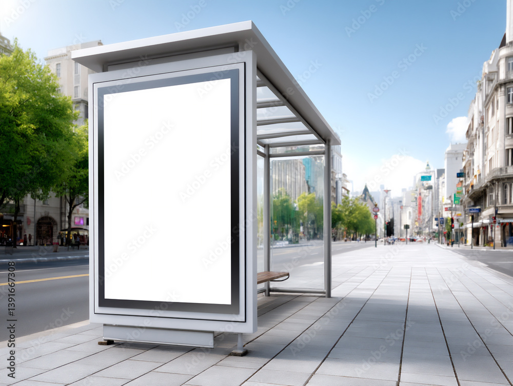 custom made wallpaper toronto digital urban bus stop billboard,
