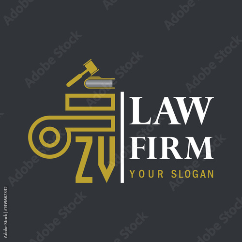 modern law firm justice logo design vector graphic template.	