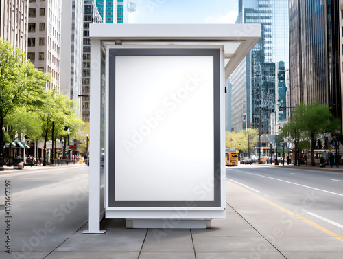  urban bus stop billboard,