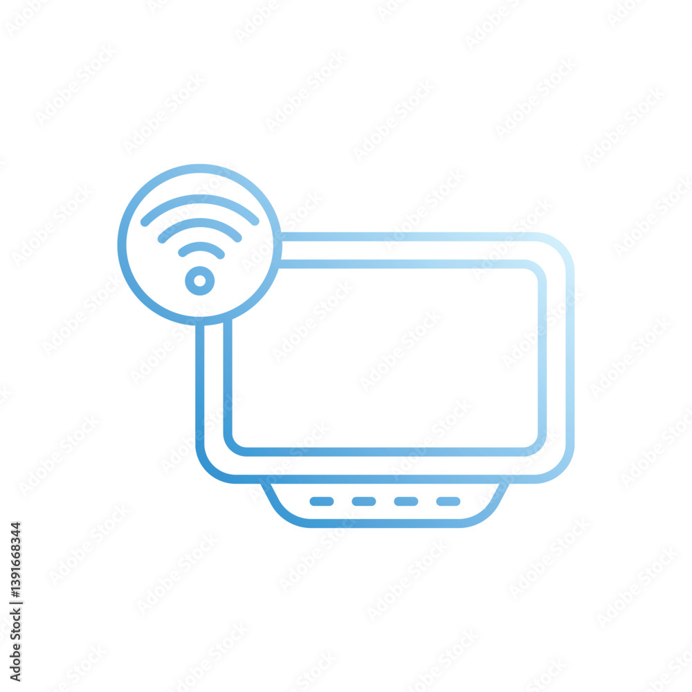 SMART TV vector icon stock illustration SMART TV vector icon stock illustration