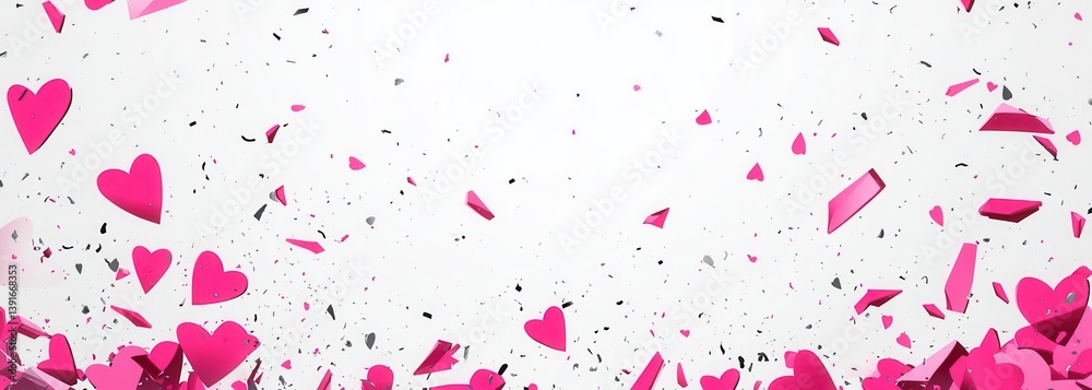 Pink Heart Confetti