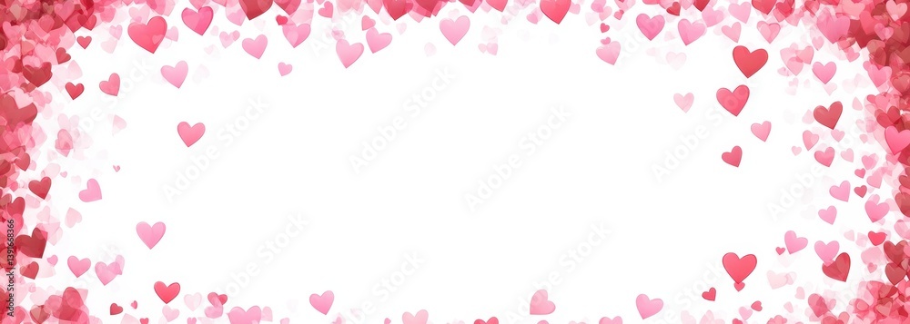 Heart-shaped confetti border (1)