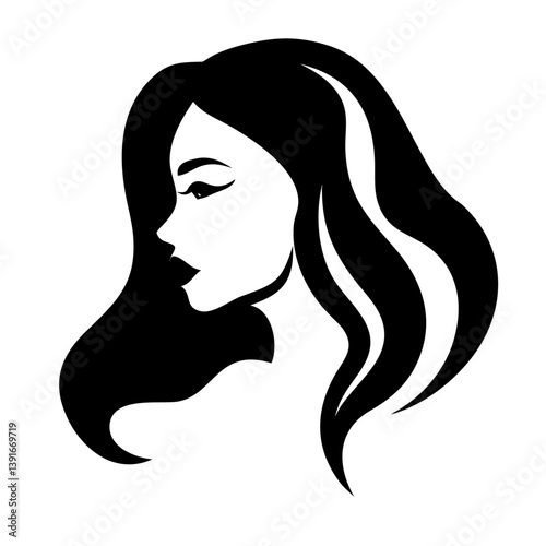 black and white illustration feminine portraits 