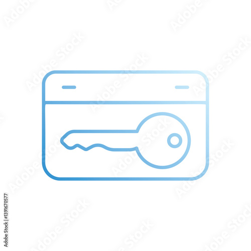 KEY CARD vector icon stock illustration