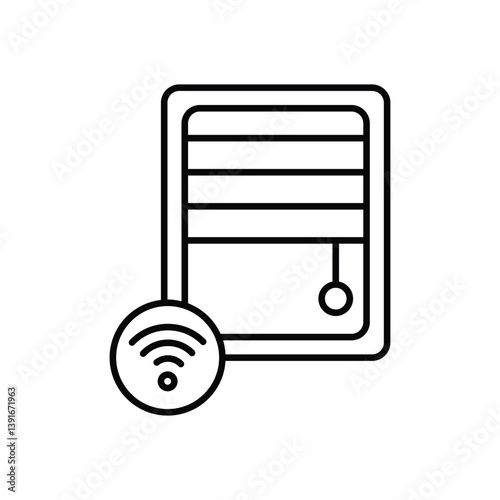 SMART BLIND vector icon stock illustration