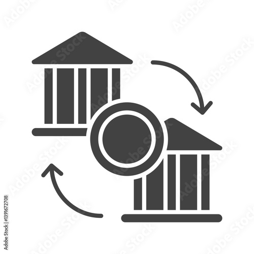 Money Transfer icon vector image. Suitable for mobile apps, web apps and print media.
