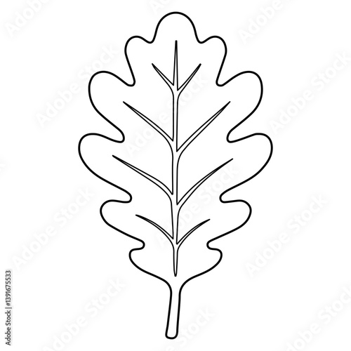 Majestic Oak Leaf, Nature Intricate Veined Beauty