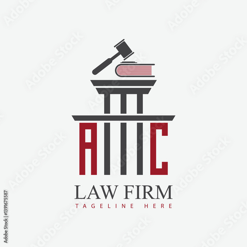 modern law firm justice logo design vector graphic template.	