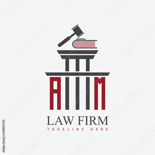 modern law firm justice logo design vector graphic template.	