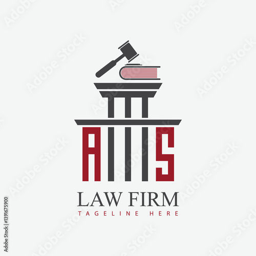 modern law firm justice logo design vector graphic template.	