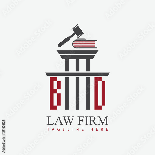 modern law firm justice logo design vector graphic template.	