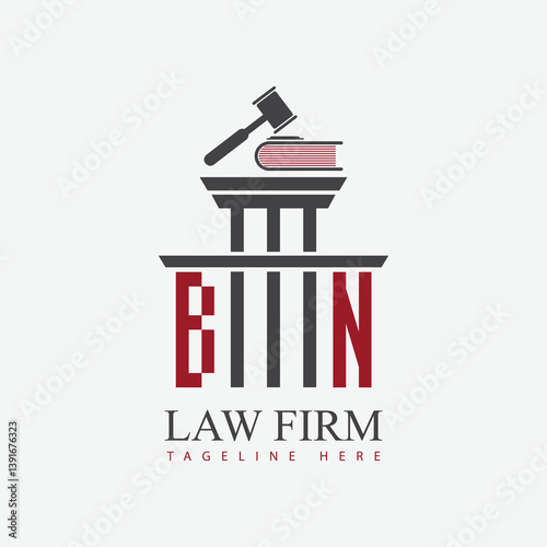 modern law firm justice logo design vector graphic template.	