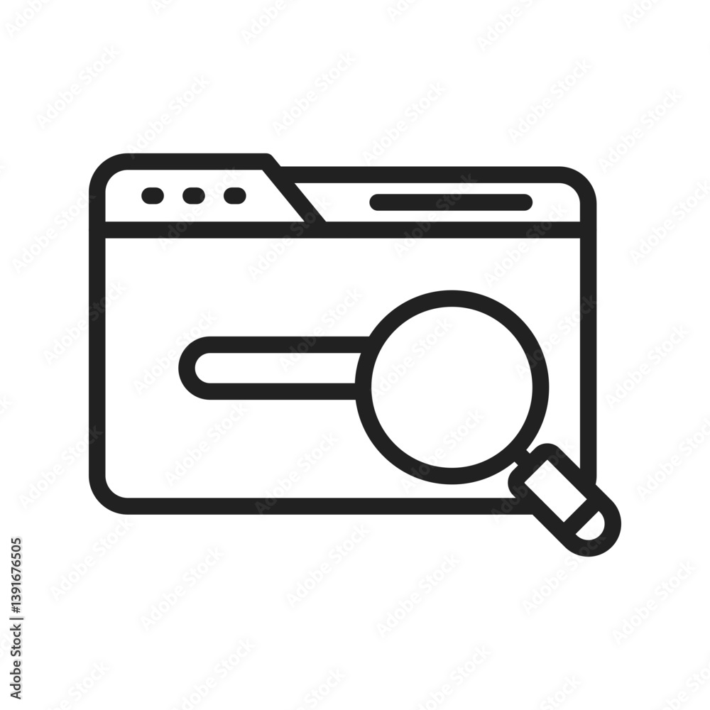 Browse icon vector image. Suitable for mobile apps, web apps and print media. Browse icon vector image. Suitable for mobile apps, web apps and print media.