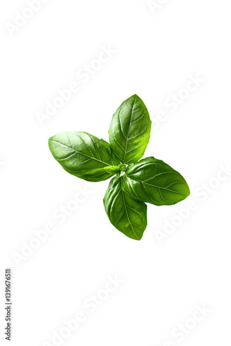 Floating culinary herbs with transparent background, cut out fresh kitchen ingredients for gourmet cooking and food presentation