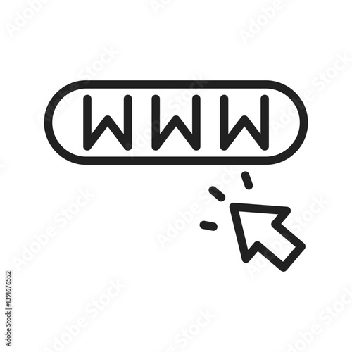 Click Link icon vector image. Suitable for mobile apps, web apps and print media.