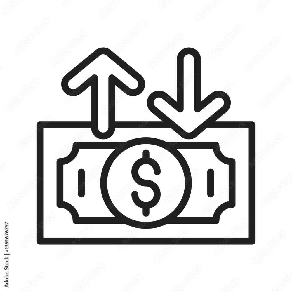 Inflation icon vector image. Suitable for mobile apps, web apps and print media. Inflation icon vector image. Suitable for mobile apps, web apps and print media.