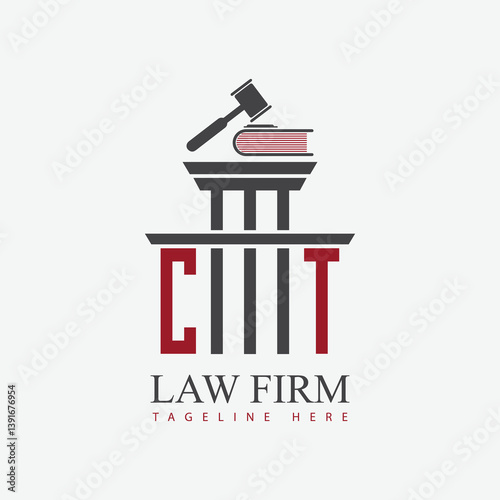 modern law firm justice logo design vector graphic template.	
