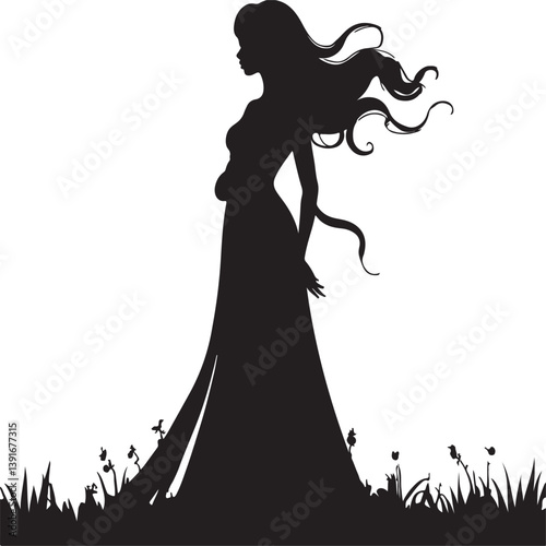 Beautiful girl farcing into the left side
