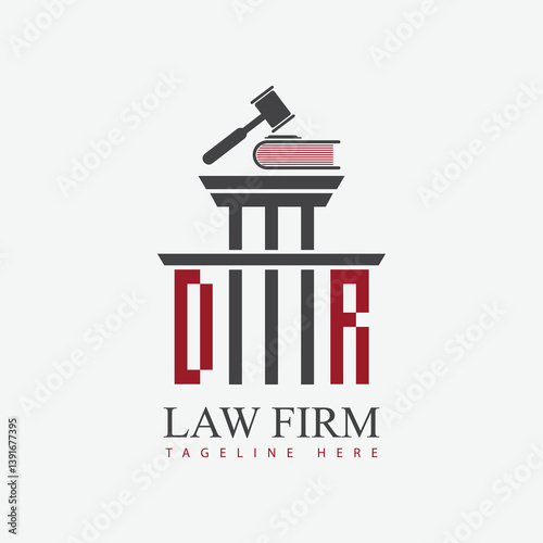 modern law firm justice logo design vector graphic template.	