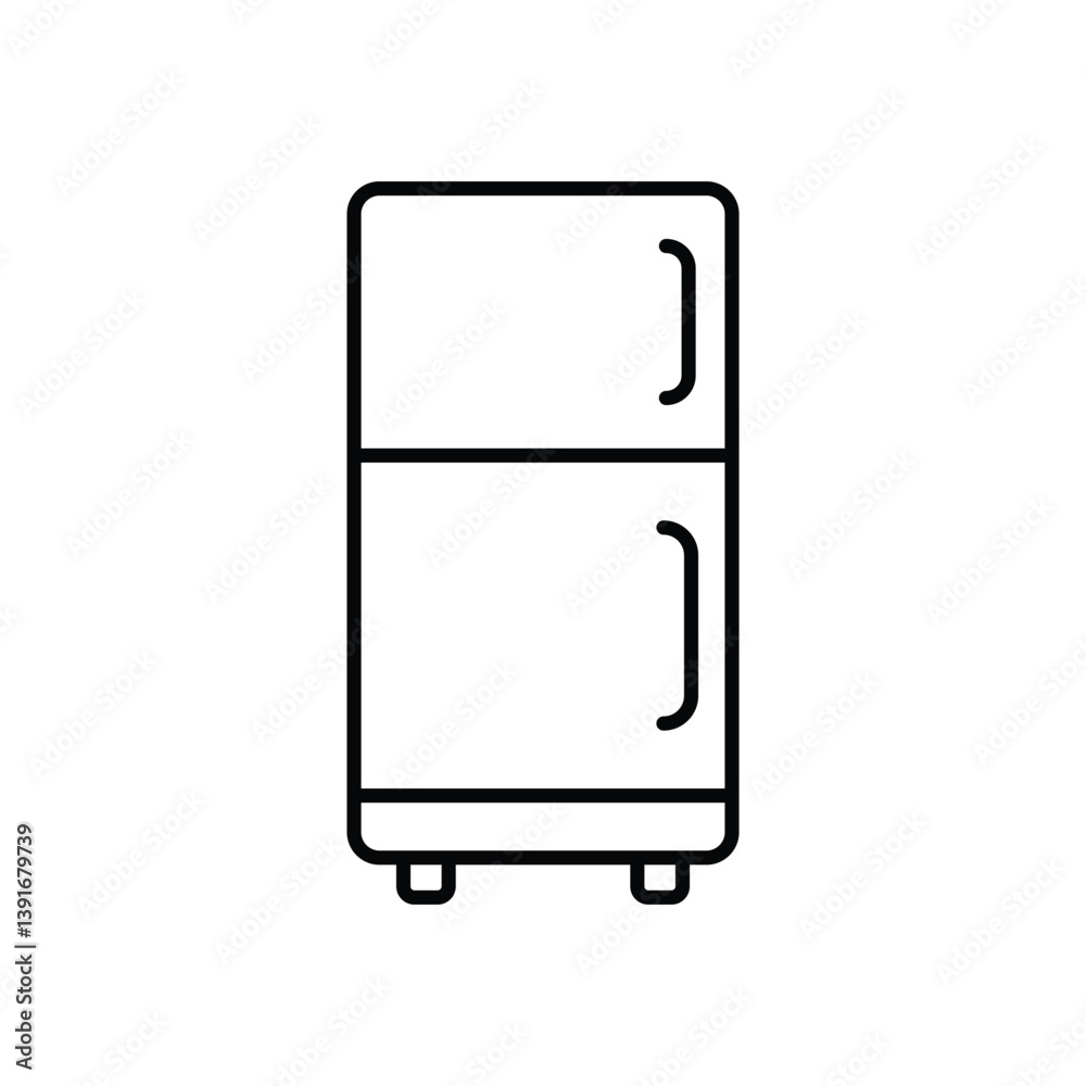 SMART FRIDGE vector icon stock illustration SMART FRIDGE vector icon stock illustration