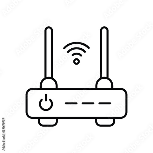 ROUTER vector icon stock illustration