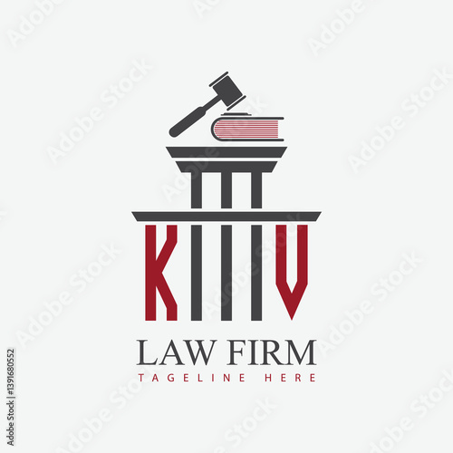 modern law firm justice logo design vector graphic template.	