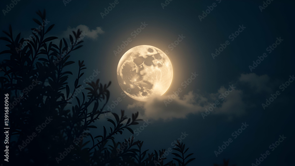 Enchanting May Full Moon: A Visual Narrative of Luminous Beauty and Refined Clarity for Premium Outdoor Stock Imagery with Elegant Empty Space Enchanting May Full Moon: A Visual Narrative of Luminous Beauty and Refined Clarity for Premium Outdoor Stock Imagery with Elegant Empty Space