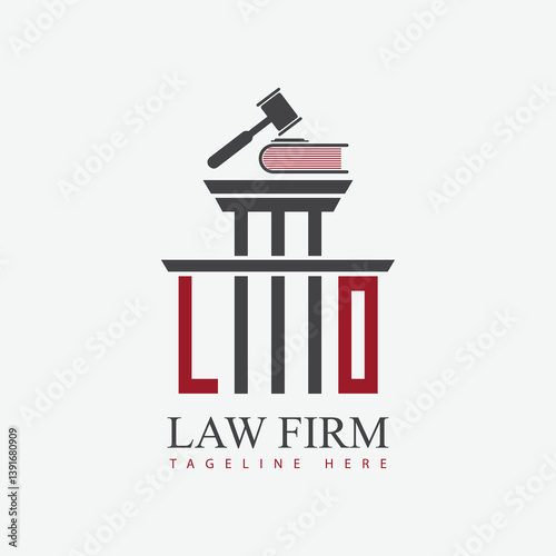 modern law firm justice logo design vector graphic template.	