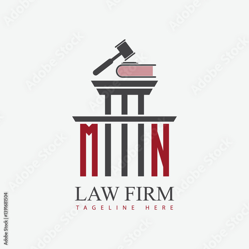 modern law firm justice logo design vector graphic template.	