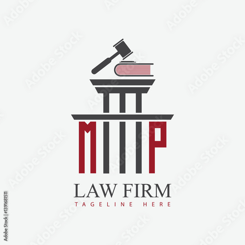 modern law firm justice logo design vector graphic template.	