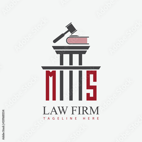 modern law firm justice logo design vector graphic template.	